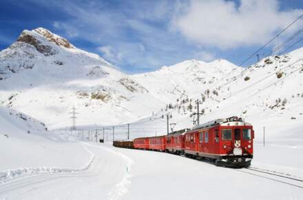 Train Bernina depuis Zurich. Trains vers les Alpes au départ de Zurich