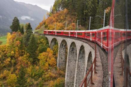 Train Bernina depuis St. Moritz