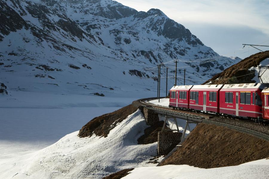 Le train Bernina Express avec le Swiss Travel Pass